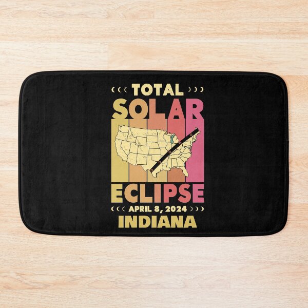 Item preview, Indiana Total Solar Eclipse with MAP - in Sun Hues 2024 April 8 designed and sold by EmeraldeaArt.