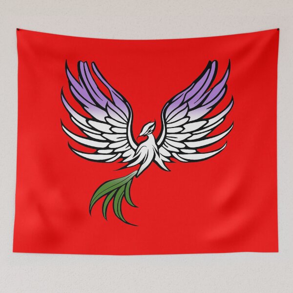 Item preview, Majestic Genderqueer Pride Flag Phoenix, Genderqueer Pride Design designed and sold by Travelslightly.