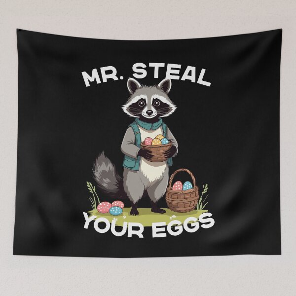 Item preview, Funny raccoon costume cute Easter eggs designed and sold by LuminOrb.
