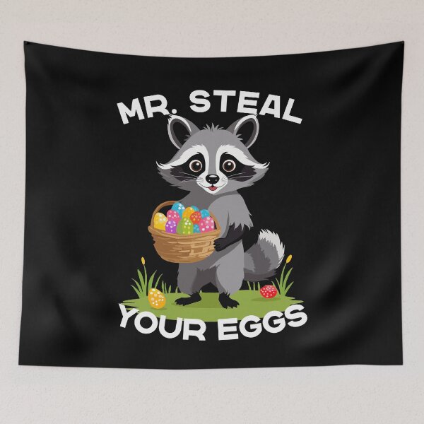 Item preview, Funny raccoon costume cute Easter eggs designed and sold by LuminOrb.
