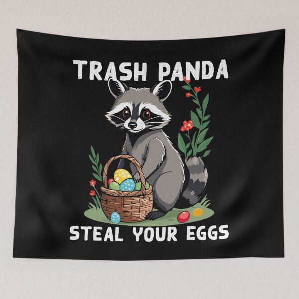 Item preview, Funny raccoon saying Easter bunny design designed and sold by LuminOrb.
