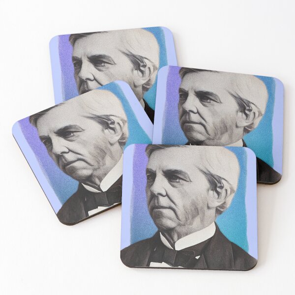 Item preview, American Poet Oliver Wendell Holmes Sr - blue - illustration  designed and sold by Litstoy.
