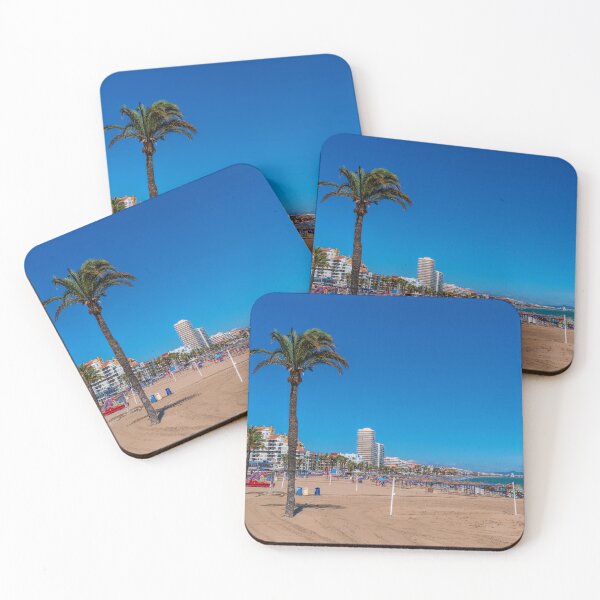 Item preview, Peniscola Beach Spain with Volleyball Net and Palm Tree designed and sold by acceleratorhams.