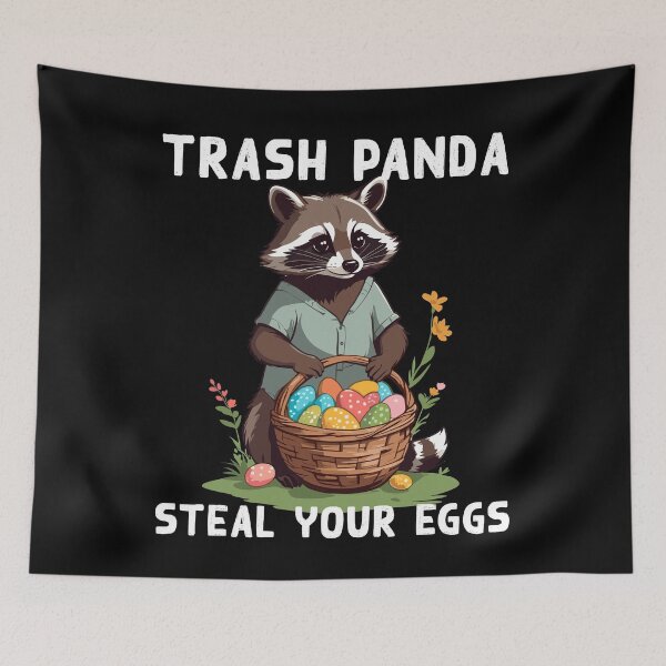 Item preview, Funny raccoon costume cute Easter eggs designed and sold by LuminOrb.