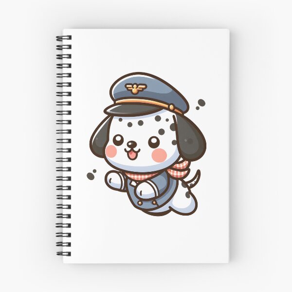 Item preview, Kawaii Dalmatian With Pilot Hat designed and sold by CanvasCutie.