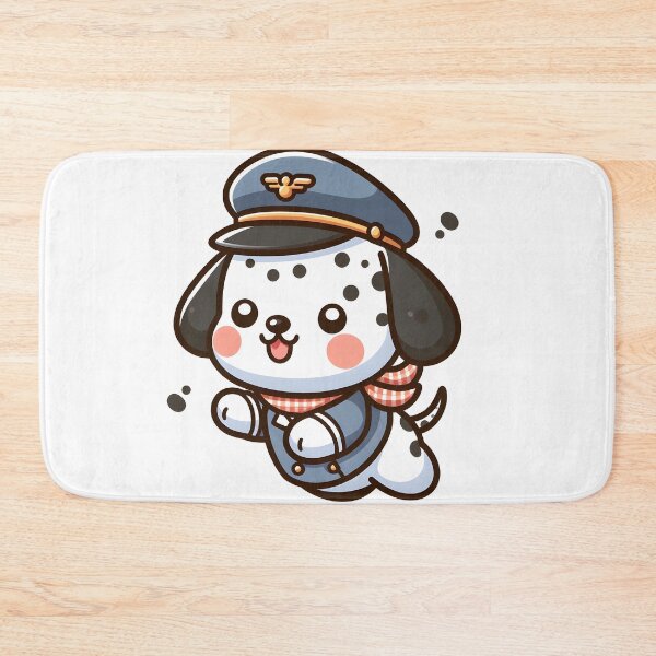 Item preview, Kawaii Dalmatian With Pilot Hat designed and sold by CanvasCutie.