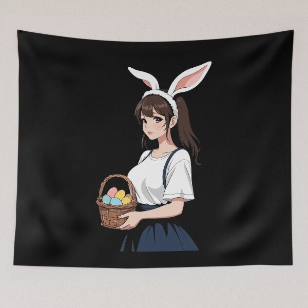 Item preview, Anime Easter Kawaii Easter Bunny Manga Girl Otaku designed and sold by LuminOrb.