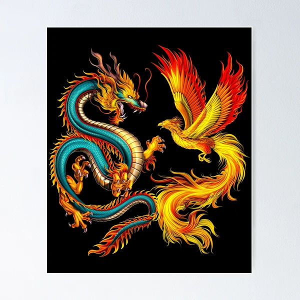 H*e様 NGC PF70 Dragon and Phoenix 龍＆フェニック fposter,small,wall_texture,