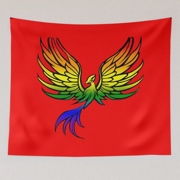 Item preview, Majestic LGBTQIA+ Pride Flag Phoenix, Rainbow Pride Design designed and sold by Travelslightly.