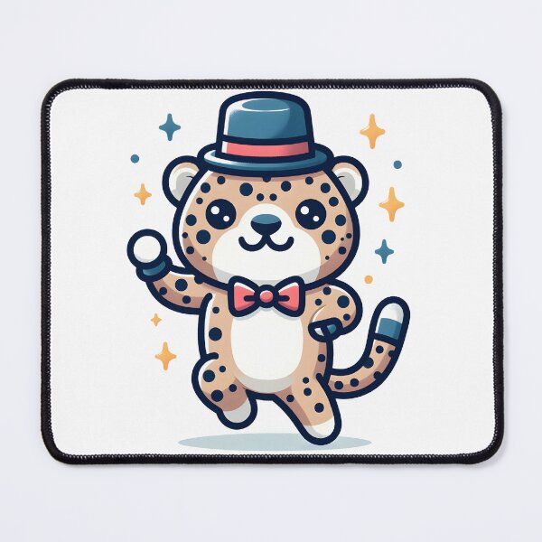 Item preview, Kawaii Jaguar With Bow Tie And Top Hat designed and sold by CanvasCutie.