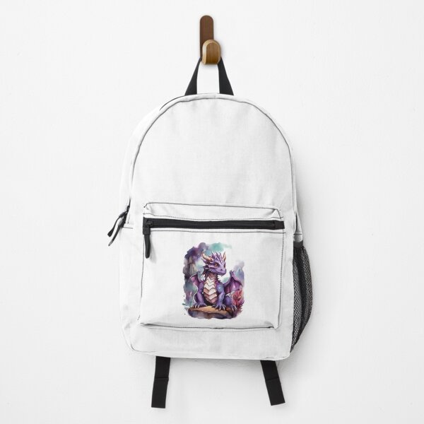 Item preview, a friendly purple dragon on a stone designed and sold by Rose Design & Photos.