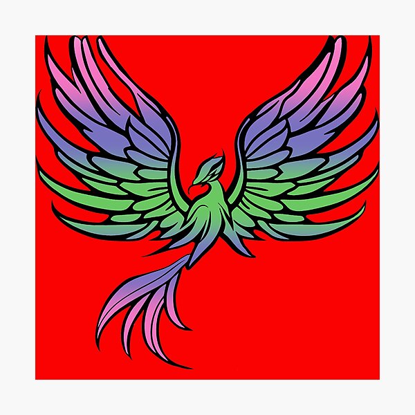 Item preview, Majestic Trigender Pride Flag Phoenix, Trigender Pride Design designed and sold by Travelslightly.