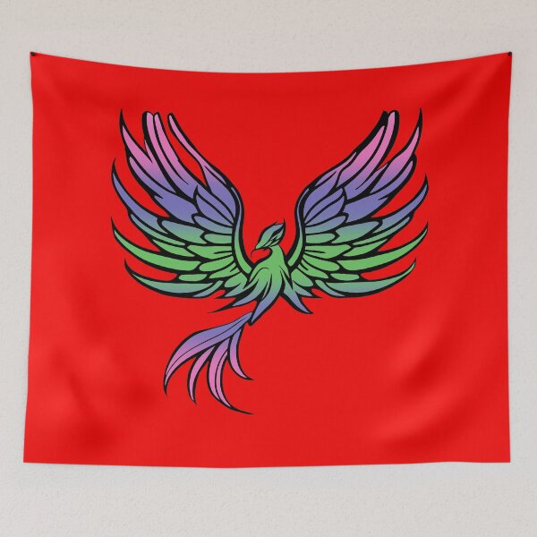 Item preview, Majestic Trigender Pride Flag Phoenix, Trigender Pride Design designed and sold by Travelslightly.