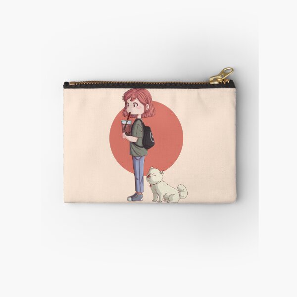 Item preview, Cute girl drinking bubble tea with her dog designed and sold by Valentine Delavaux.