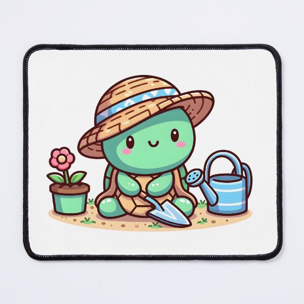 Item preview, Kawaii Turtle With Sunhat designed and sold by CanvasCutie.