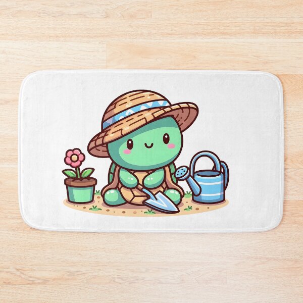 Item preview, Kawaii Turtle With Sunhat designed and sold by CanvasCutie.