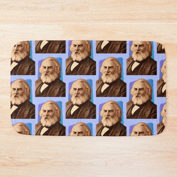 Item preview, American Poet Henry Wadsworth Longfellow - blue - illustration  designed and sold by Litstoy.