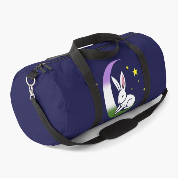 Item preview, Cute Bunny Rabbit on a Genderqueer Pride Flag Moon, Discreet Queer Pride Design designed and sold by Travelslightly.