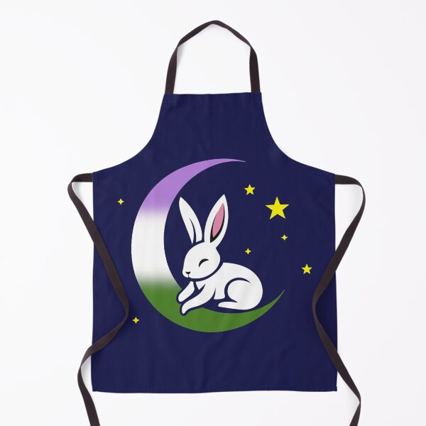 Item preview, Cute Bunny Rabbit on a Genderqueer Pride Flag Moon, Discreet Queer Pride Design designed and sold by Travelslightly.