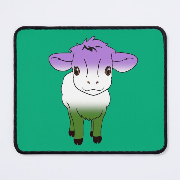 Item preview, Cute Genderqueer Pride Flag Cow, Kawaii Queer Pride Design designed and sold by Travelslightly.