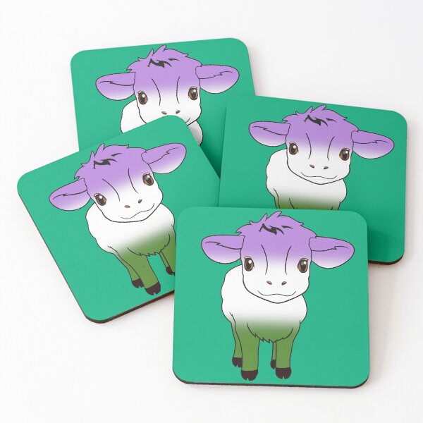 Item preview, Cute Genderqueer Pride Flag Cow, Kawaii Queer Pride Design designed and sold by Travelslightly.
