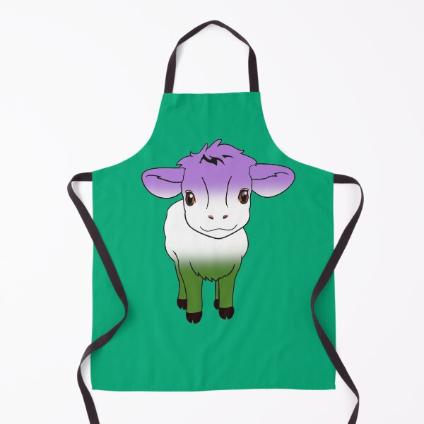 Item preview, Cute Genderqueer Pride Flag Cow, Kawaii Queer Pride Design designed and sold by Travelslightly.