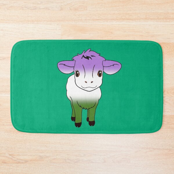 Item preview, Cute Genderqueer Pride Flag Cow, Kawaii Queer Pride Design designed and sold by Travelslightly.