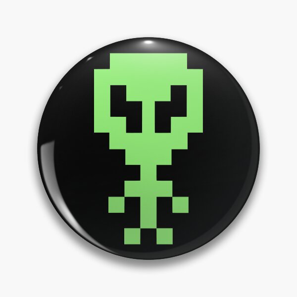 Artikelvorschau, Pixel Space Alien - Hellgrün entworfen und verkauft von SpaceAlienTees.