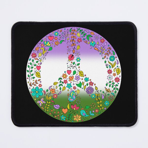 Item preview, Hippie Vibes Genderqueer Pride Flag Peace Sign, Subtle Queer Pride Design designed and sold by Travelslightly.