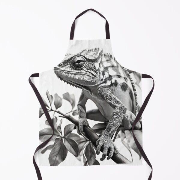 Item preview, Black and white Chameleon pencil drawing designed and sold by Pencil-Art.