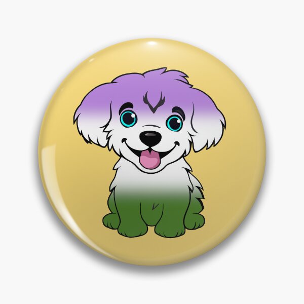 Item preview, Cute Genderqueer Pride Flag Puppy, Subtle Queer Kawaii Dog Design designed and sold by Travelslightly.