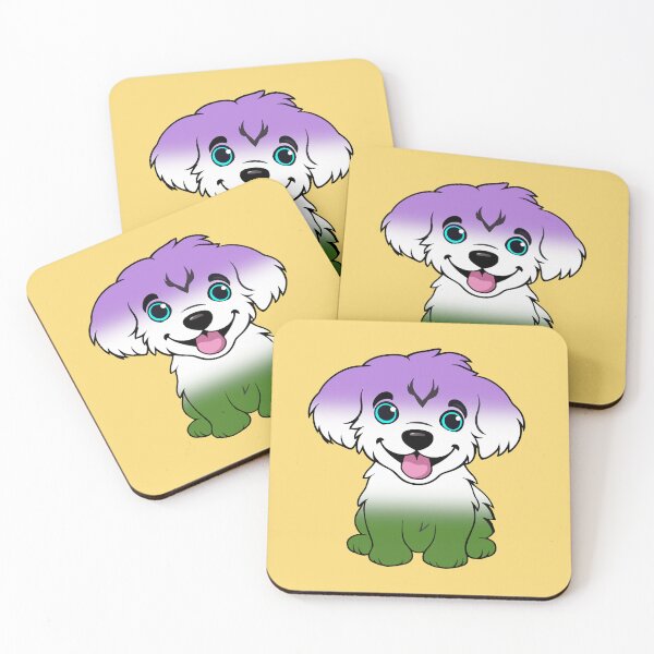 Item preview, Cute Genderqueer Pride Flag Puppy, Subtle Queer Kawaii Dog Design designed and sold by Travelslightly.