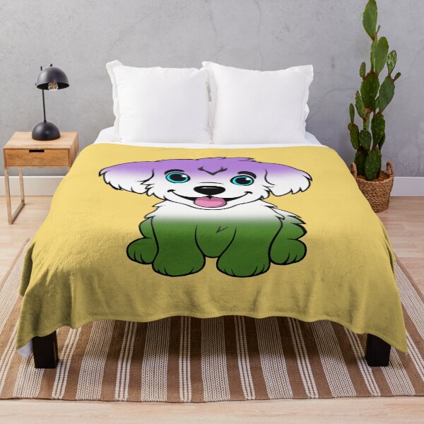 Item preview, Cute Genderqueer Pride Flag Puppy, Subtle Queer Kawaii Dog Design designed and sold by Travelslightly.