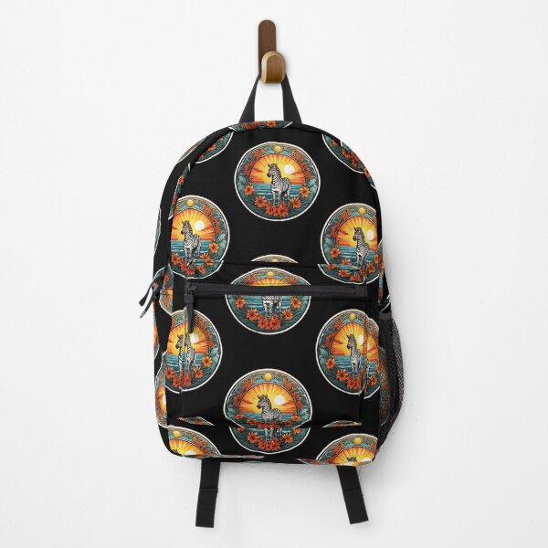 Item preview, African Zebra at Sunset with Hawaiian Orchids designed and sold by NautiChic.