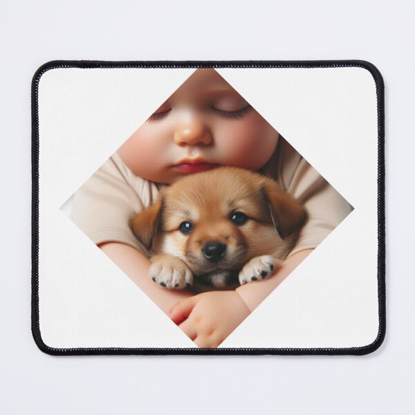 Item preview, So cute moments - Fantastic hug between a baby and his dog designed and sold by NovaMode.