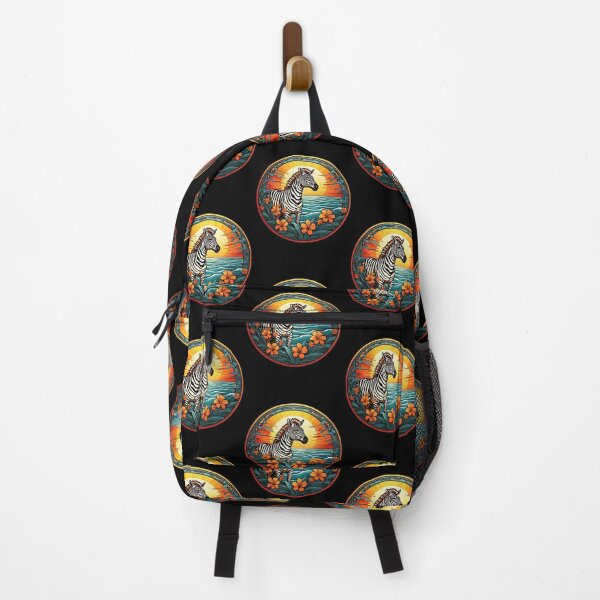 Item preview, Summertime Zebra at Sunset with Hawaiian Orchids designed and sold by NautiChic.