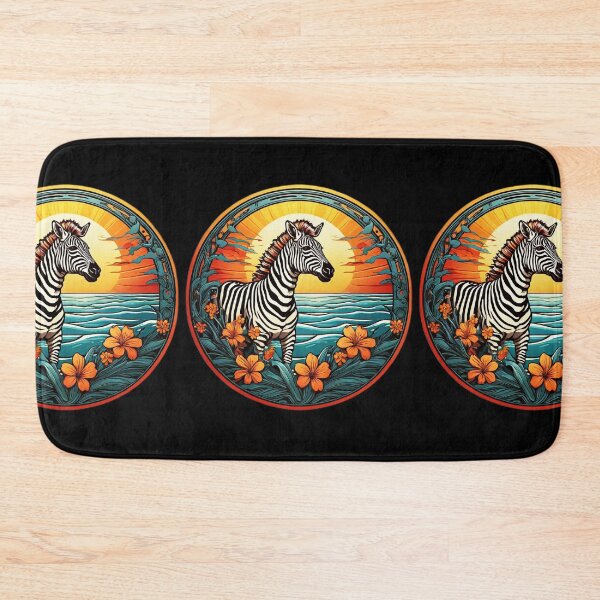Item preview, Summertime Zebra at Sunset with Hawaiian Orchids designed and sold by NautiChic.