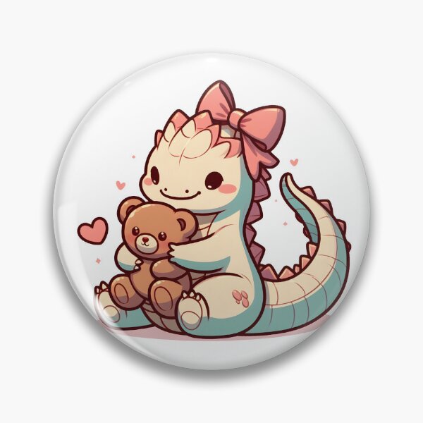 Item preview, Kawaii Bashful Basilisk With A Cute Bow designed and sold by CanvasCutie.