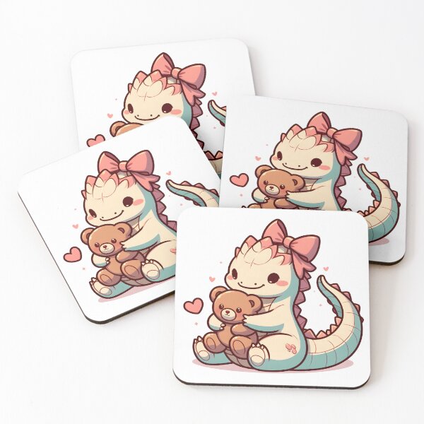 Item preview, Kawaii Bashful Basilisk With A Cute Bow designed and sold by CanvasCutie.