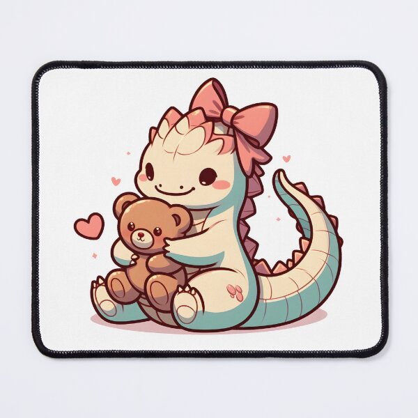 Item preview, Kawaii Bashful Basilisk With A Cute Bow designed and sold by CanvasCutie.