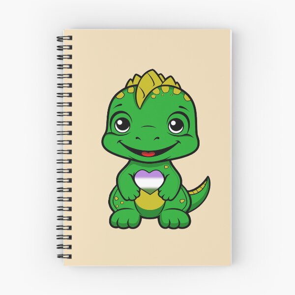 Item preview, Cute Genderqueer Pride Flag Dinosaur, Subtle Kawaii Queer Dino Design designed and sold by Travelslightly.