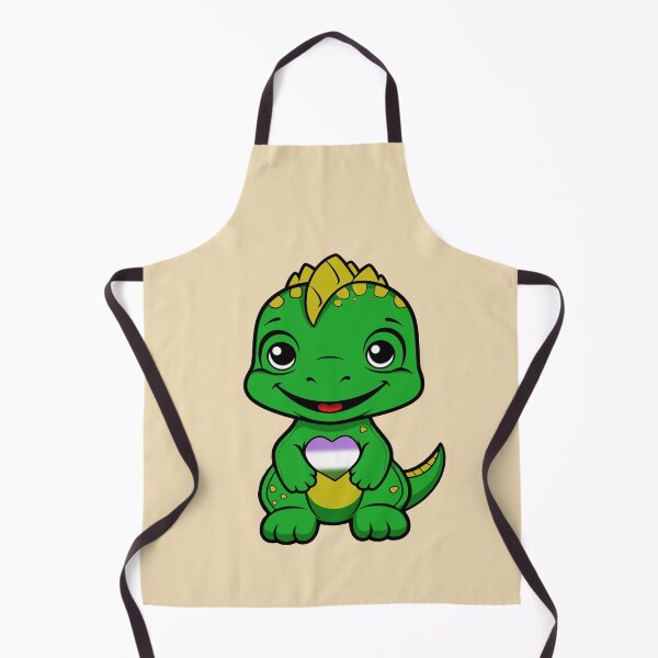 Item preview, Cute Genderqueer Pride Flag Dinosaur, Subtle Kawaii Queer Dino Design designed and sold by Travelslightly.