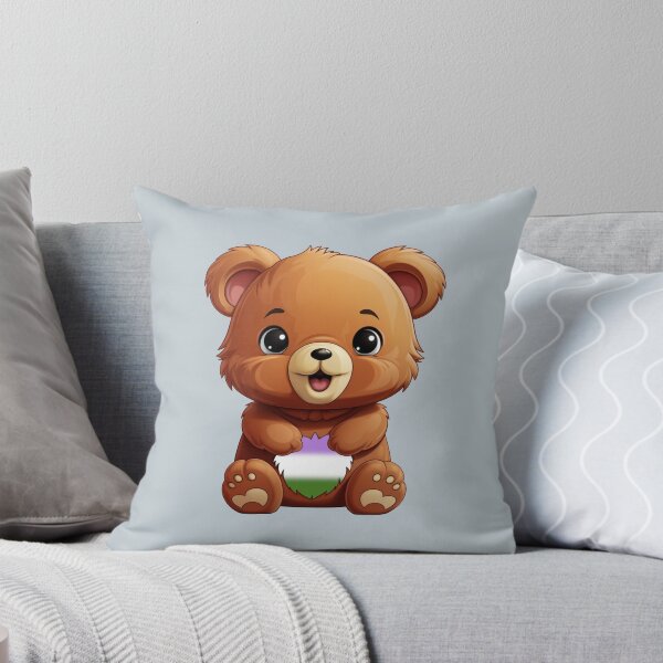 Item preview, Cute Genderqueer Pride Flag Bear, Subtle Kawaii Queer Bear Design designed and sold by Travelslightly.