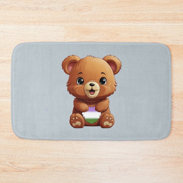 Item preview, Cute Genderqueer Pride Flag Bear, Subtle Kawaii Queer Bear Design designed and sold by Travelslightly.