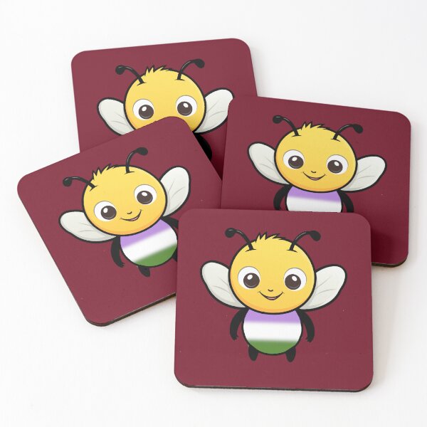 Item preview, Cute Genderqueer Pride Flag Bee, Subtle Kawaii Queer Bee Design designed and sold by Travelslightly.
