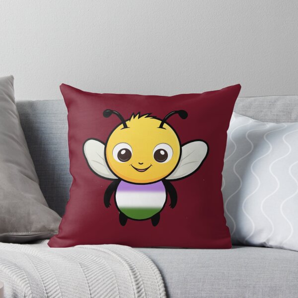 Item preview, Cute Genderqueer Pride Flag Bee, Subtle Kawaii Queer Bee Design designed and sold by Travelslightly.