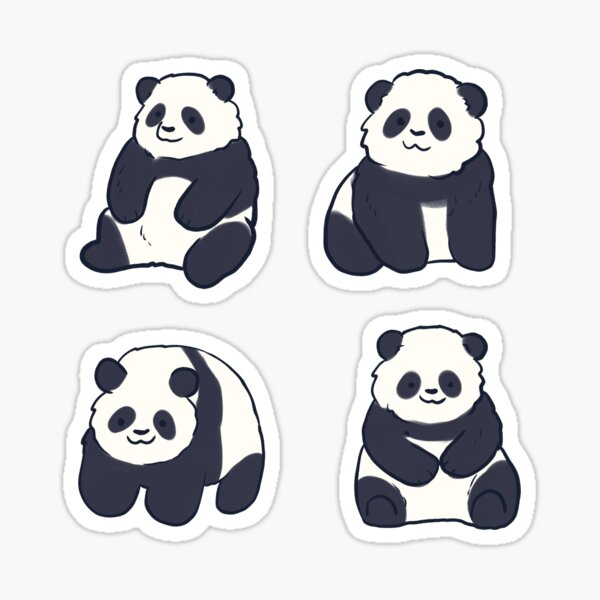 Vista previa del artículo con la obra «paquete de pandas», diseñado y vendido por Mayarart.