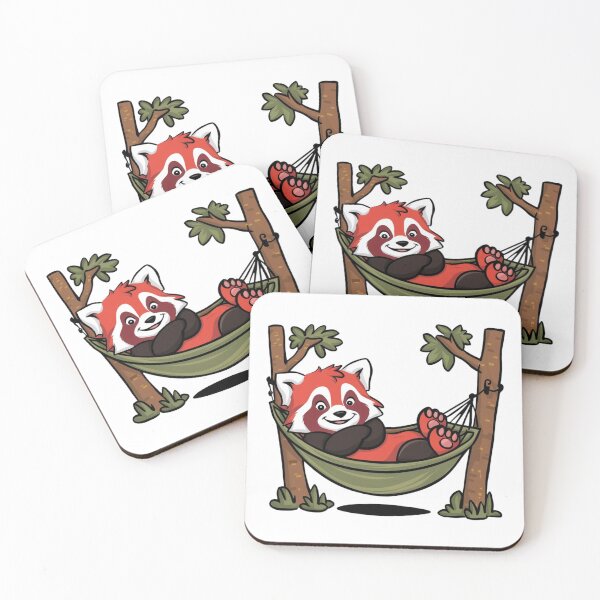 Item preview, Red Panda In Hammock designed and sold by NicolasGlowArt.