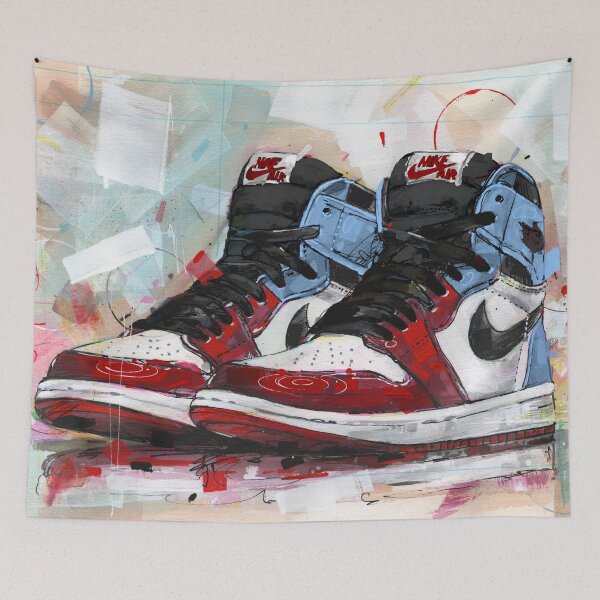Item preview, Retro sneaker Fearless Chicago painting designed and sold by GalleryKauffeld.