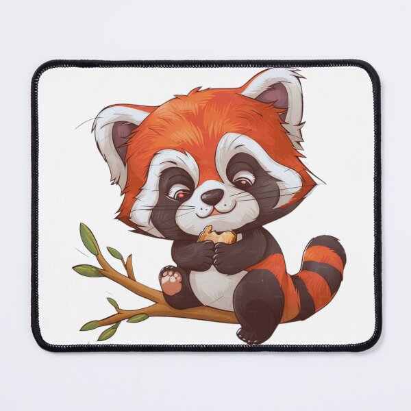 Item preview, Red Panda With Snack designed and sold by NicolasGlowArt.